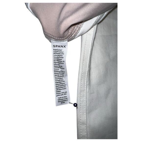 New Spanx Jeggings Womens Medium White Ankle Skinny Stretch Cropped Jeans Pants - Picture 12 of 16